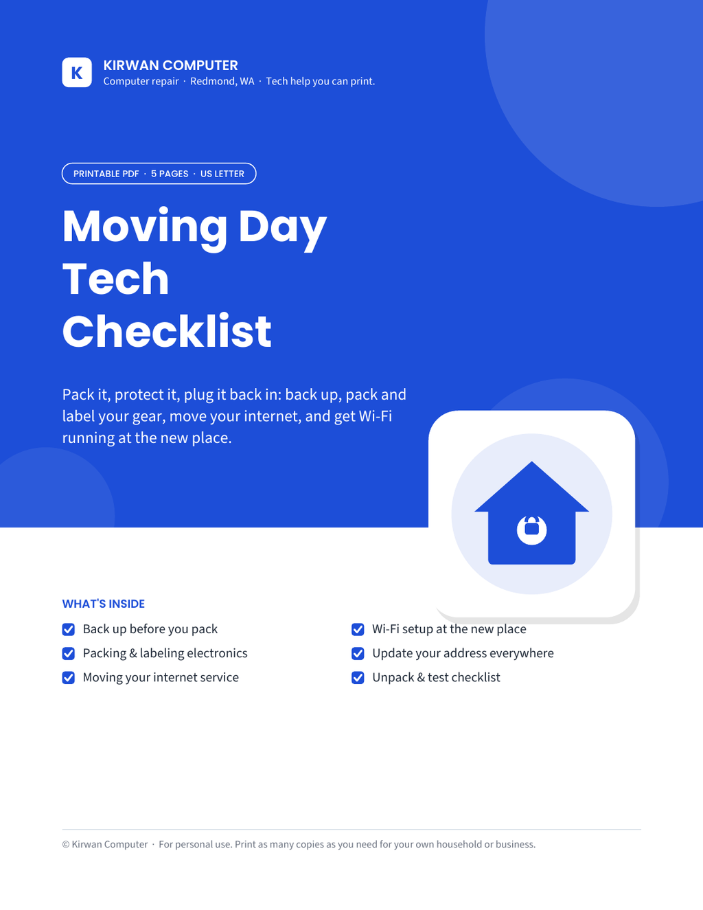 Moving Day Tech Checklist cover