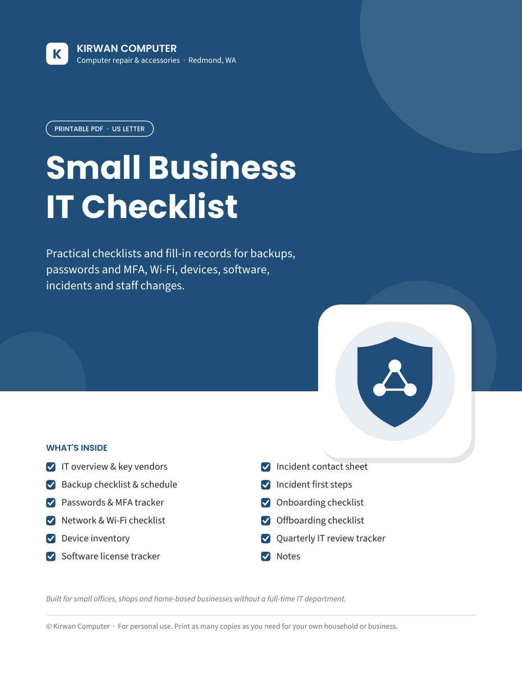 Small Business IT Checklist