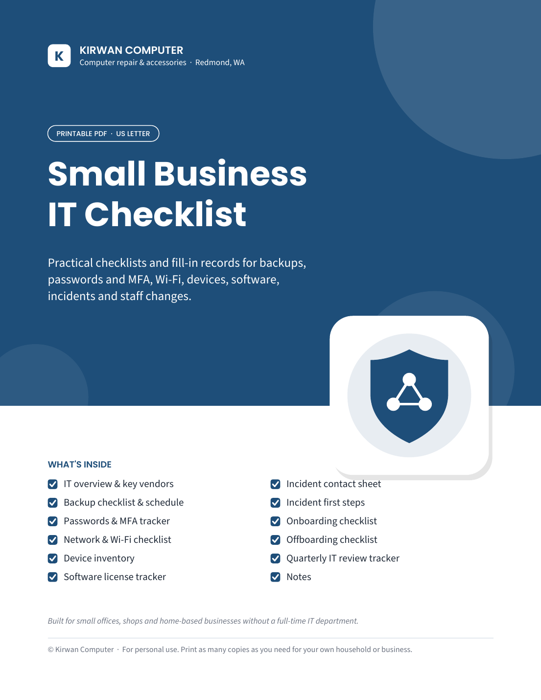 Small Business IT Checklist