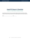 Used PC Buyer's Checklist